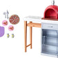 Barbie Outdoor Furniture Set with Brick Pizza Oven Plus Food and Serving Pieces