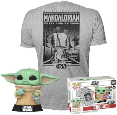 Funko Pop Tee The Mandalorian - Grogu with Cookies - M