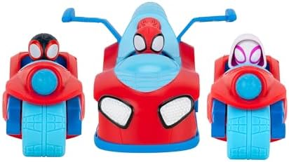 MARVEL Spidey and His Amazing Friends Spidey Team Split Racer - 8.5-Inch Three-in-One Vehicle