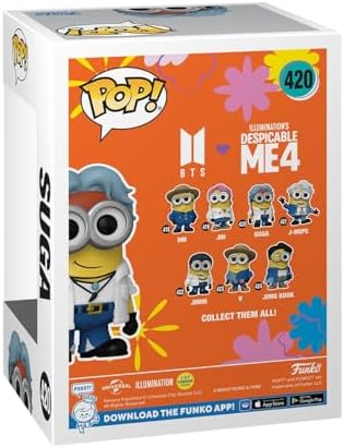 Funko POP Rocks Minions X BTS - Suga - SUGA - BTS Minions - Collectable Vinyl Figure