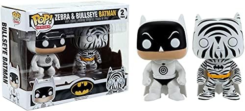Funko Set 2 Pop DC Bullseye Batman Zebra Batman Figures