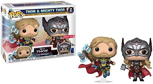 Funko Pop Marvel Thor Love Thunder - 2 Pack - Thor Mighty Thor - Collectable Vinyl Figure