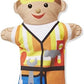 Melissa & Doug Melissa Doug Jolly Helpers Hand Puppets Set of 4 - Construction Worker