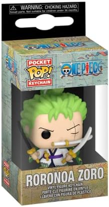 Funko POP Keychain One Piece - Roronoa Zoro Novelty Keyring - Collectable Mini Figure -