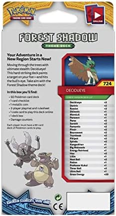 Pokemon TCG Sun Moon Forest Shadow Theme Deck
