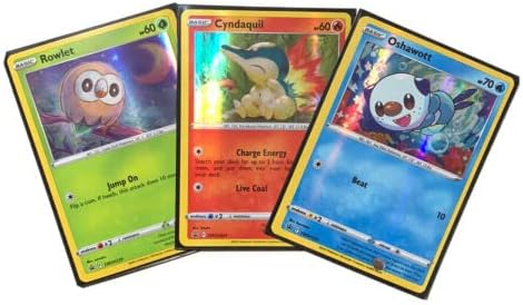 Pokemon Rowlet Cyndaquil Oshawott SWSH220 SWSH221 SWSH222 Hisuian Starters - Pokemon