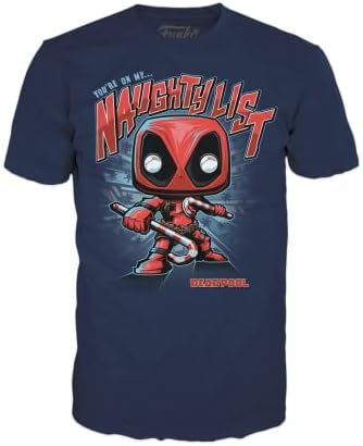 Funko Pop Tee Deadpool - Holiday - Large - L - T-Shirt - Clothes with Collectable Vinyl