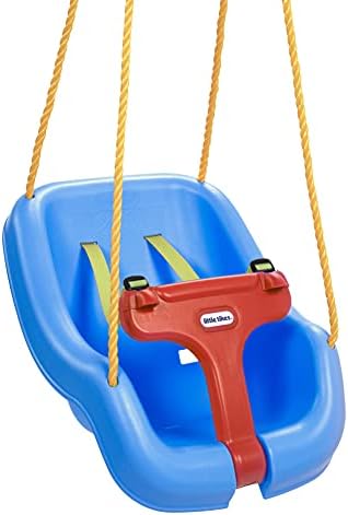 Little Tikes Snug 'n Secure Blue Swing with Adjustable Straps 2-in-1 for Baby and