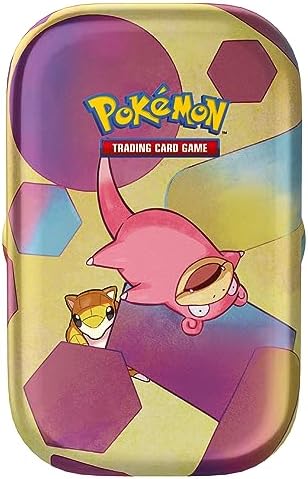 Pokemon TCG Scarlet Violet-151 Mini Tin - Scyther and Weezing 2 Booster Packs 1 Coin 1