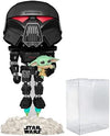 Funko POP Star Wars The Mandalorian - Dark Trooper Holding Grogu The Child