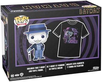 Funko POP Tee Batman - 1989 - The Joker - XL - T-Shirt - Clothes with Collectable Vinyl Figure