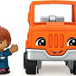 Fisher-Price Little People Toddler Toy Help and Go Tow Truck and Figure for Pretend Play