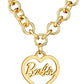 Barbie Round Link Heart Necklace