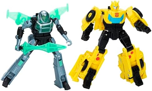 Transformers EarthSpark Cyber-Combiner Bumblebee and Mo Malto Robot Action Figures