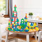 Melissa & Doug Melissa Doug Wooden Building Block Set - 200 Blocks in 4 Colors and 9
