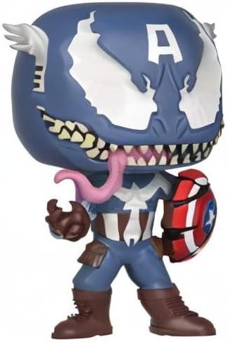 Funko POP Marvel Venom - Venomized Captain America Funko Pop Vinyl Figure Bundled with