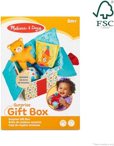 Melissa & Doug Melissa Doug Wooden Surprise Gift Box Infant Toy 5 Pieces Baby Toy Gift