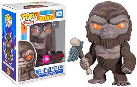 Funko Pop Godzilla vs Kong Pop Vinyl - Flocked Kong with Battle Axe