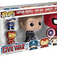 Funko POP Marvel Civil War Hawkeye Spiderman Iron Man Captain America Keychain