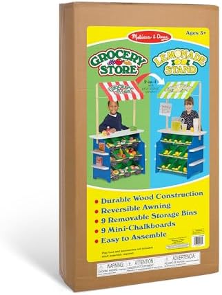 Melissa & Doug Melissa Doug Wooden Grocery Store and Lemonade Stand - Reversible Awning 9