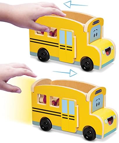 Melissa & Doug Melissa Doug Blue's Clues You Wooden Pull-Back School Bus 9 Pieces