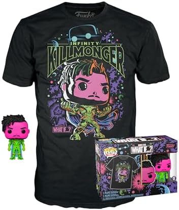 Funko Pop Tee What If - Killmonger - Large - L - Anything Goes - T-Shirt - Clothes with Collectable Vinyl Figure