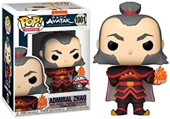 Funko POP Animation Avatar - Admiral Zhao with Glow in The Dark Fireball Amazon Multicolor