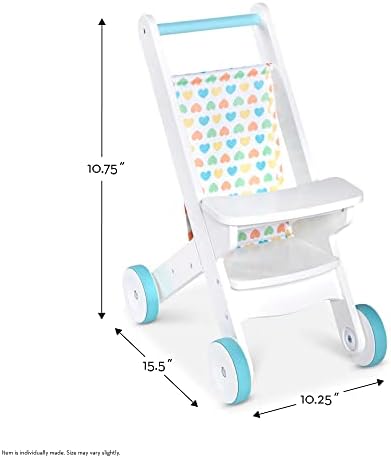 Melissa & Doug Melissa Doug Mine to Love Wooden Play Stroller for Doll