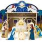 Melissa & Doug Melissa Doug Classic Wooden Christmas Nativity Set With 4-Piece Stable and