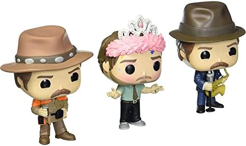 Funko TV POP Parks Rec Collectors Set - Andy as Princess Rainbow Spar Duke Silver Hunter