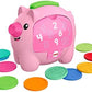 Fisher-Price Baby Musical Toy Laugh Learn Count Rumble Piggy Bank with Songs Motion for