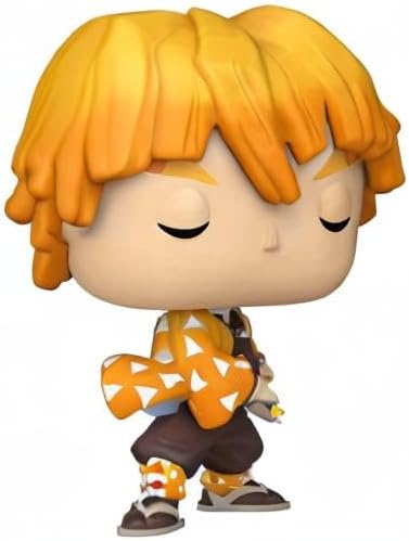 Funko POP Demon Slayer - Zenitsu Agatsuma Pop Vinyl Figure Bundled with Compatible Pop