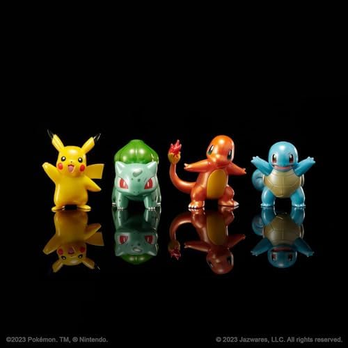 Pokemon Select Metallic Battle Pack - Four 3-inch Battle Figures with Special Metallic