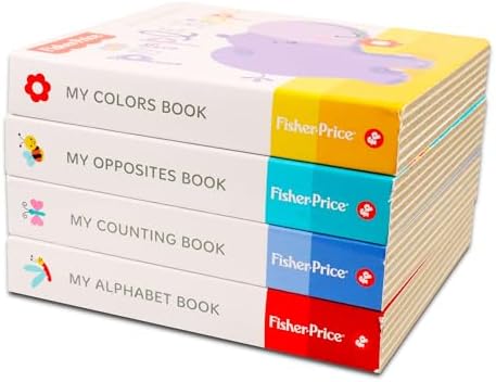 Fisher-Price Fisher Price My First Set of 4 Baby Toddler Board ABC Book Colors Book