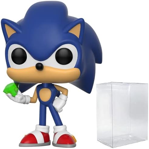 Funko POP Sonic The Hedgehog - Sonic with Emerald Funko Vinyl Figure Bundled with