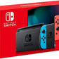 Nintendo Switch with Neon Blue and Neon Red JoyaCon