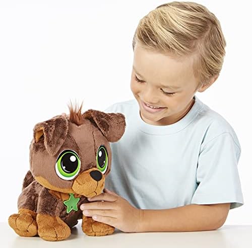 Little Tikes Rescue Tales Adoptable Pet Rottweiler Interactive Plush Pet Toy Multicolor