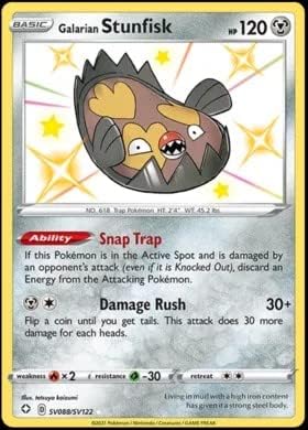 Pokemon - Galarian Stunfisk SV088SV122 - Shining Fates - Shiny Vault - Card