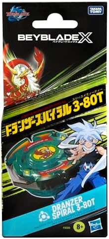 Hasbro Beyblade X Dranzer Spiral 3-80T Right-Spin Balance Type Anniversary X-Over Top
