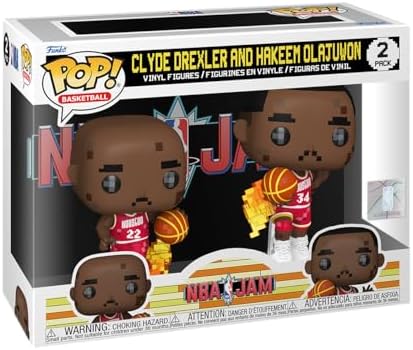 Funko Pop NBA JAM Rockets - Clyde Drexler and Hakeem Olajuwon 2-Pack