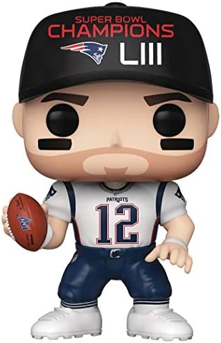 Funko POP Football Patriots - Tom Brady SB Champions LIII Funko Vinyl Figure Bundled with