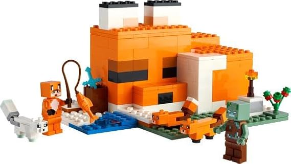 LEGO Minecraft The Fox Lodge House 21178 Animal with Drowned Zombie Figure for