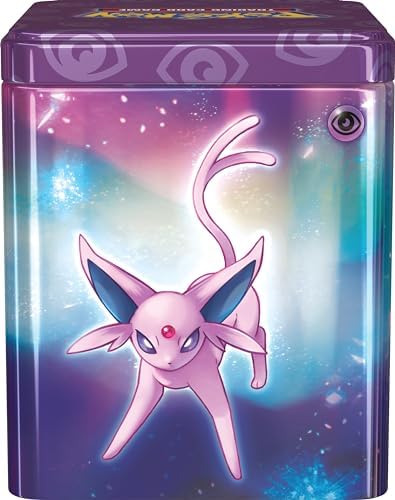 Pokemon TCG Psychic Stacking Tin 3 Booster Packs 2 Sticker Sheets
