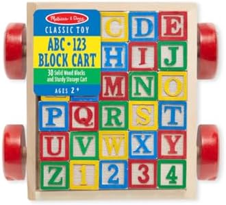 Melissa & Doug Melissa Doug Classic ABC Block Cart 1 Count Pack of 1