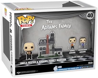 Funko POP Town The Addams Family - Addams Home with Uncle Fester - Addams Family Classic TV - Collectable Vinyl Figure