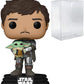 Funko Star Wars The Mandalorian - Mandalorian Din Djarrin Holding Grogu The Child Pop