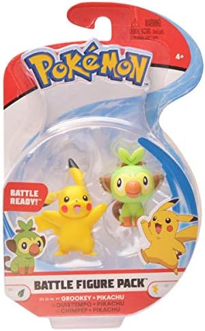 Pokemon New Sword and Shield Battle Action Figure 2 Pack - Munchlax and Scorbunny 2-Inch
