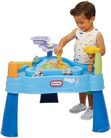 Little Tikes Bluey Water Table with 6 Bluey Active Play for Boys and Girls Ages 1-6 Years