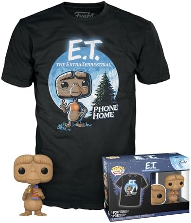 Funko POP Tee E.T.- E.T. with Reeses - Extra Large - XL - T-Shirt - Clothes with Collectable Vinyl Figure