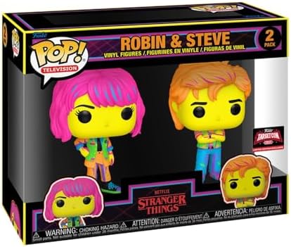 Funko POP TV Stranger Things Robin Steve Black Light Vinyl Figures - 2pk 2024 Target Con